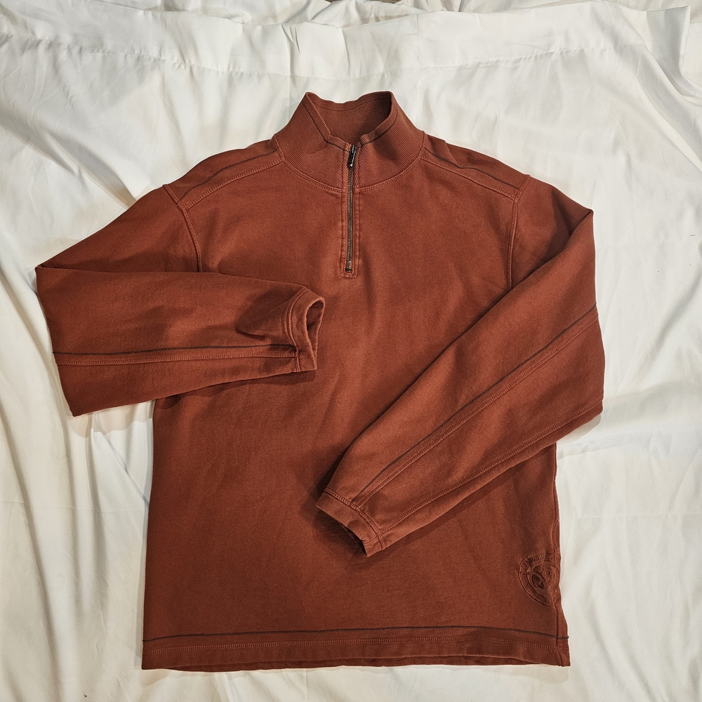 Margaritaville Quarter-zip Pullover Sweater - Men's Large L - Orange